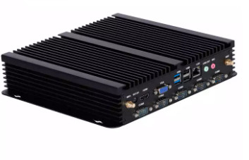 Black DDR4 Embedded Industrial PC Computer With 1 LAN 8 USB Port