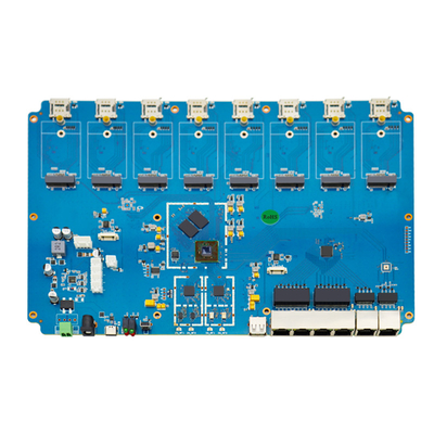 X8 Gateway WiFi Router Circuit Board , 8 SIM Card Slot Router Controller PCBA