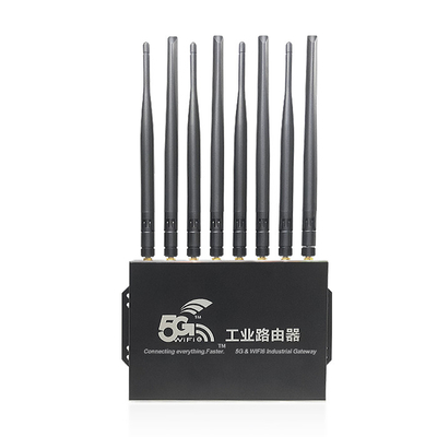 Black Color 5G Industrial Cellular Router With SIM Card Interface Customized OEM / ODM